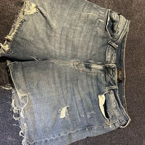 Judy Blue Distressed Blue Denim Shorts